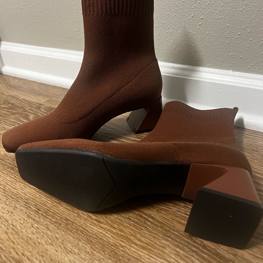 Square Toe Chunky Heel Boot